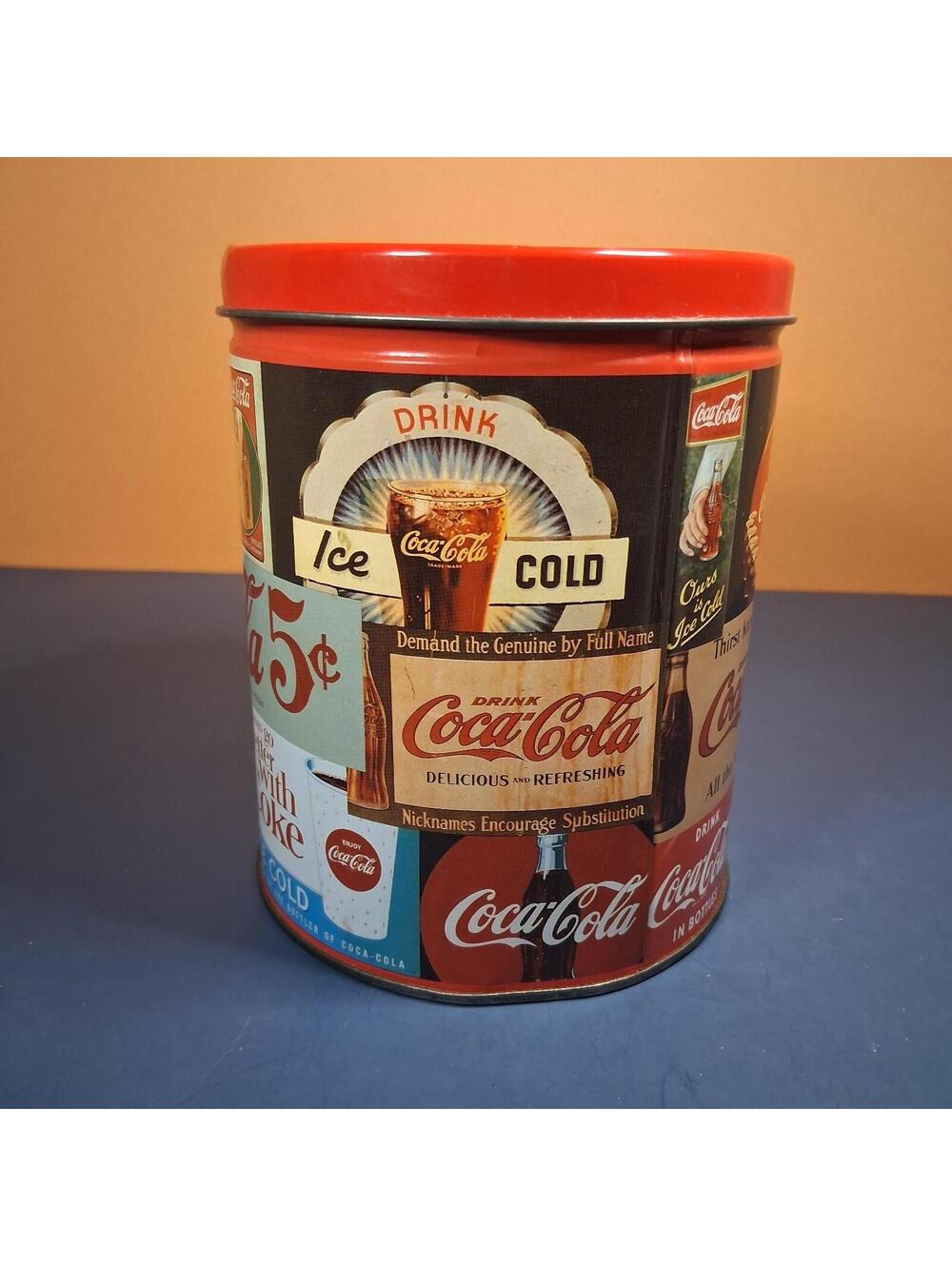 Coca-Cola Collectable Tin With a Little Character (Few Small Dents On The Lid)
